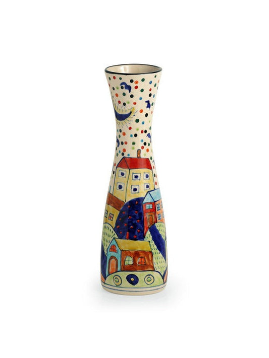 Hand-Painted Ceramic Decorative Vase – Artistic Table Vase for Home Décor