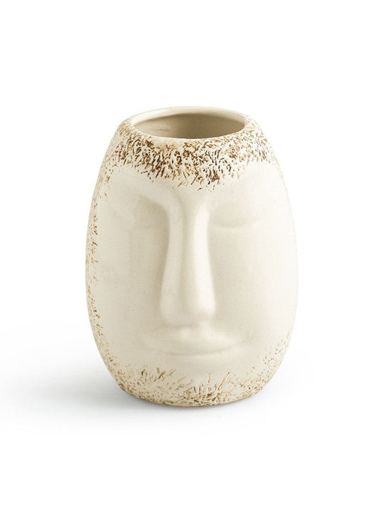Abstract Face Ceramic Vase Set – Modern Artistic Home Décor Table Vases
